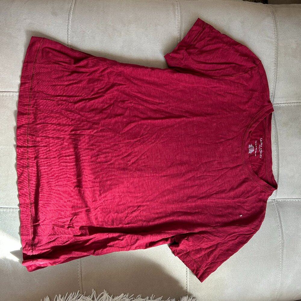 Classic Burgundy/Maroon V-Neck T-Shirt
